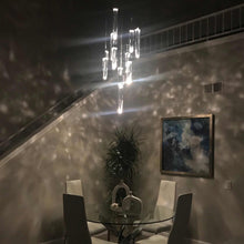 Load image into Gallery viewer, Quartz LED Multi-Light Pendant Light in dining room.
