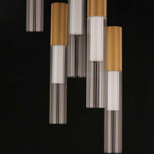 Load image into Gallery viewer, Reeds LED Multi Light Pendant Light in Detail.
