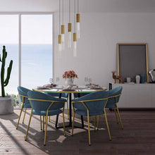 Load image into Gallery viewer, Reeds LED Multi Light Pendant Light in dining room.
