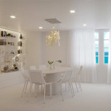 Load image into Gallery viewer, Rinkle LED Linear Pendant Light in dining room.
