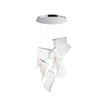 Load image into Gallery viewer, Rinkle LED Multi Light Pendant Light in Polished Chrome(6-Light).
