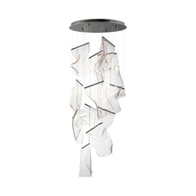 Load image into Gallery viewer, Rinkle LED Multi Light Pendant Light in Brushed Gunmetal(14-Light).
