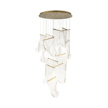 Load image into Gallery viewer, Rinkle LED Multi Light Pendant Light in French Gold(14-Light).
