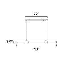 Load image into Gallery viewer, Rollo LED Multi-Light Pendant Light - line drawing.
