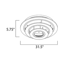 Load image into Gallery viewer, Saturn II LED Flush Mount Ceiling Light - line drawing.
