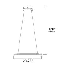 Load image into Gallery viewer, Saturn II LED Pendant Light - line drawing.
