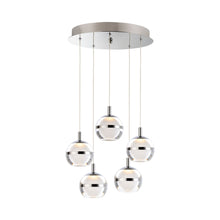 Load image into Gallery viewer, Swank LED Multi-Light Pendant Light in 5-Light/Polished Chrome.
