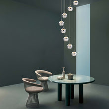 Load image into Gallery viewer, Swank LED Multi-Light Pendant Light in room.
