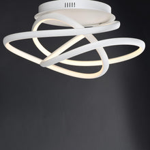 Load image into Gallery viewer, Twisted LED Flush Mount Ceiling Light in Detail.

