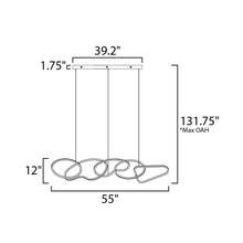Load image into Gallery viewer, Unity LED Linear Pendant Light - line drawing.
