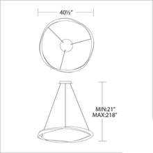 Load image into Gallery viewer, Eternal LED Pendant Light - line drawing.
