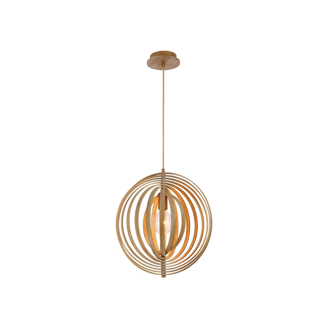 Abruzzo Pendant Light in Wood (Small).