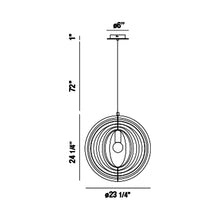 Load image into Gallery viewer, Abruzzo Pendant Light - line drawing.
