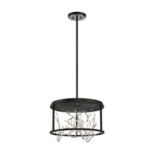 Load image into Gallery viewer, Aerie LED Chandelier in Black/Silver (4-Light).

