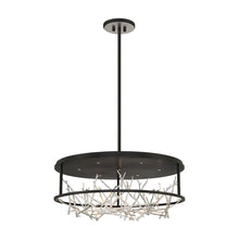 Load image into Gallery viewer, Aerie LED Chandelier in Black/Silver (7-Light).
