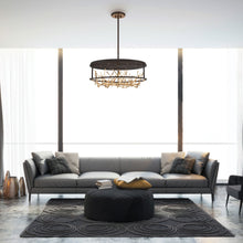 Load image into Gallery viewer, Aerie LED Chandelier in living room.
