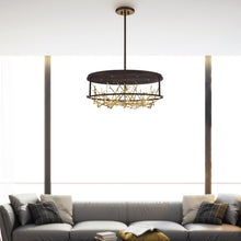 Load image into Gallery viewer, Aerie LED Chandelier in living room.
