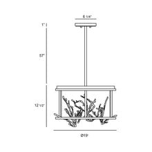 Load image into Gallery viewer, Aerie LED Chandelier - line drawing.
