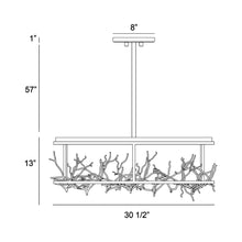 Load image into Gallery viewer, Aerie LED Chandelier - line drawing.
