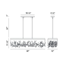 Load image into Gallery viewer, Aerie LED Linear Pendant Light - line drawing.
