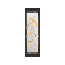 Load image into Gallery viewer, Aerie LED Wall Light in Black/Gold (Small).
