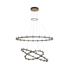 Load image into Gallery viewer, Albany LED Multi Tiered Chandelier in Detail.
