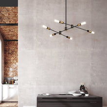 Load image into Gallery viewer, Albany LED Sputnik Chandelier in living room.
