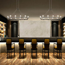 Load image into Gallery viewer, Altamont LED Rectangular Chandelier in dining room.
