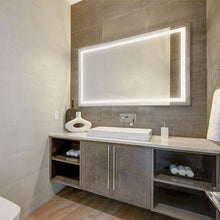 Load image into Gallery viewer, Aspen LED Rectangular Mirror in bathroom.
