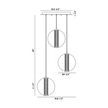Load image into Gallery viewer, Atomo LED Multi Light Pendant Light - line drawing.
