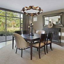 Load image into Gallery viewer, Banderia LED Chandelier in living room.
