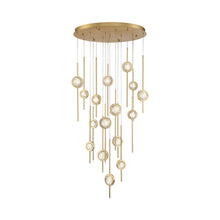 Load image into Gallery viewer, Barletta LED Multi Light Pendant Light in Brass Anodized Aluminum (16-Light).
