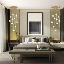 Load image into Gallery viewer, Barletta LED Multi Light Pendant Light in bedroom.
