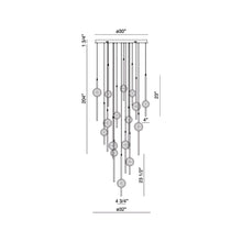 Load image into Gallery viewer, Barletta LED Multi Light Pendant Light - line drawing.
