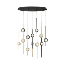 Load image into Gallery viewer, Barletta Oval LED Multi Light Pendant Light in Detail.
