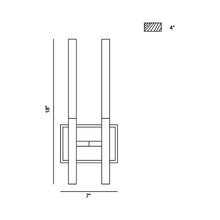 Load image into Gallery viewer, Benicio LED Wall Light - line drawing.
