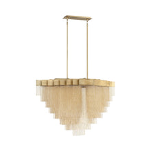 Load image into Gallery viewer, Bloomfield Oval LED Chandelier in Black (22-Light).
