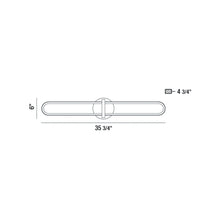 Load image into Gallery viewer, Botton LED Vanity Wall Light - line drawing.

