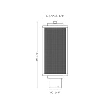 Load image into Gallery viewer, Brama Outdoor LED Post Light - line drawing.
