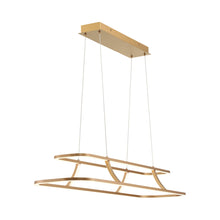 Load image into Gallery viewer, Cadoux LED Linear Pendant Light in Coffee Gold.
