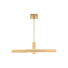 Load image into Gallery viewer, Cameno LED Linear Pendant Light in Satin Gold (Small).

