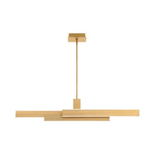 Load image into Gallery viewer, Cameno LED Linear Pendant Light in Satin Gold (Medium).
