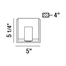 Load image into Gallery viewer, Canmore LED Bath Wall Light - line drawing.
