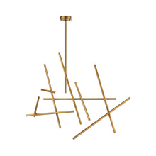 Load image into Gallery viewer, Crossroads LED Chandelier in Antique Brass (18-Light).
