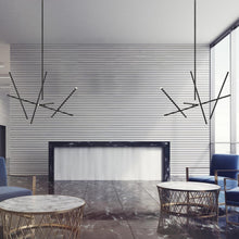 Load image into Gallery viewer, Crossroads LED Chandelier in living room.
