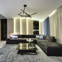 Load image into Gallery viewer, Crossroads LED Chandelier in living room.
