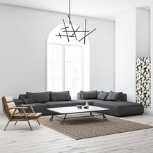 Load image into Gallery viewer, Crossroads LED Chandelier in living room.
