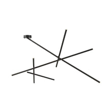 Load image into Gallery viewer, Crossroads LED Semi Flush Mount Ceiling Light in Black.
