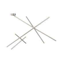 Load image into Gallery viewer, Crossroads LED Semi Flush Mount Ceiling Light in Satin Nickel.
