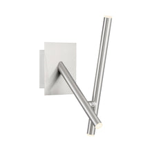 Load image into Gallery viewer, Crossroads LED Wall Light in Satin Nickel.
